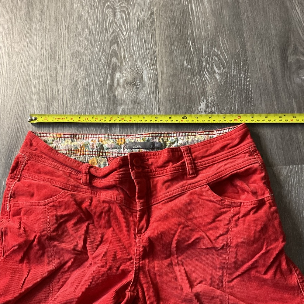 Prana Red Women's Corduroy Shorts - Picture 3 of 5